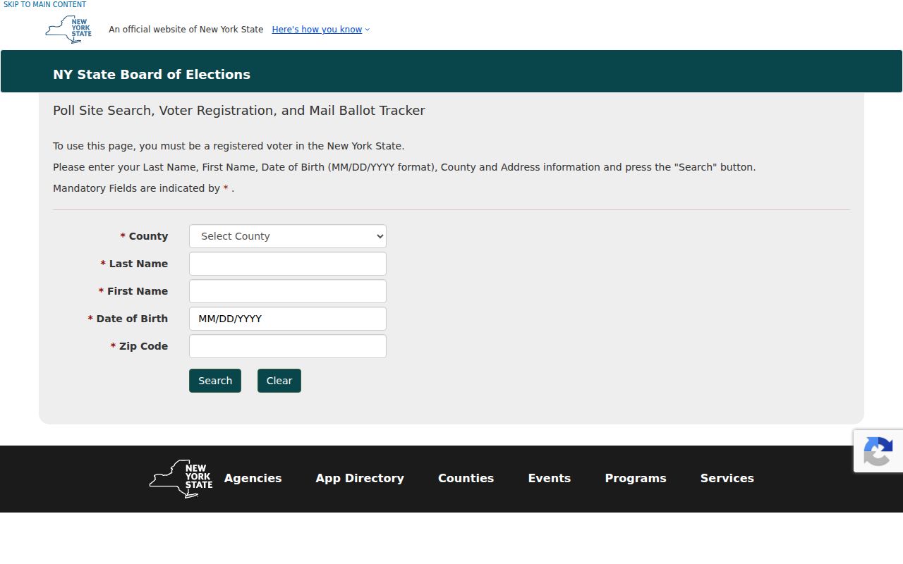 Greenburgh residents directory New York voter lookup fields